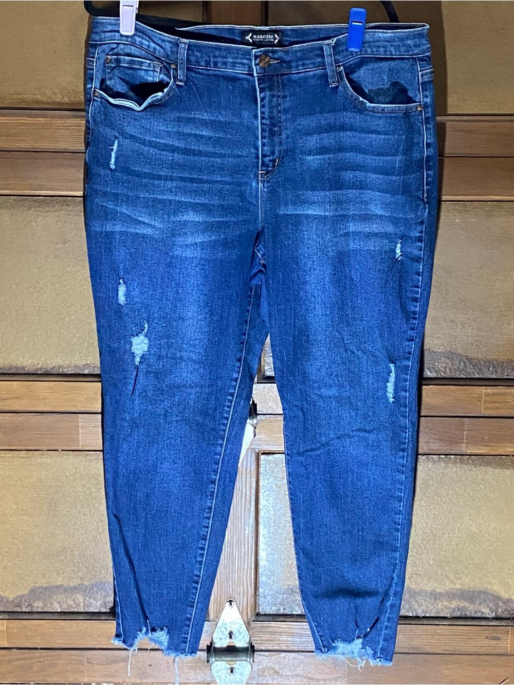 Nanette Lepore Women's Skinny Distressed Dark Blue Jeans